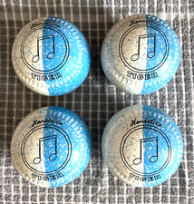 Henselite TIGER Bowls. CELESTE DUO. Size 1. Mega Grip. WB35. Superb Condition
