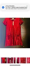 NWT Vanilla Bay Women’s Red Sequin Dress Size Medium Pockets Short Sleeve Lined