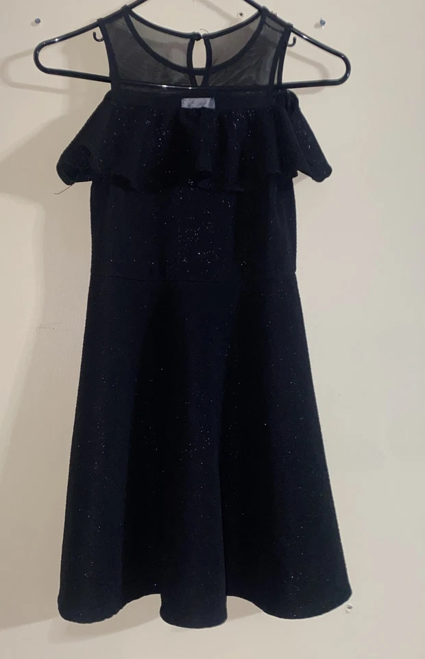 Disney's D-Signed Descendants Girls Cold-Shoulder Flounce Dress Size Medium - Image 2 of 4