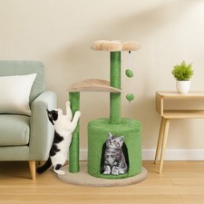 3 Level 33" Cat Tree Tower Indoor with Cat Scratching Post Condo Toy Balls House