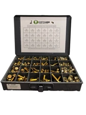 Grade 8 Hex Cap Flange Frame Bolt Zinc Yellow & Locking Flange Nuts Kit - 447 Pc