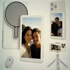 Selfie Monitor Screen for iPhone/Android,Magnetic Phone Vlog Selfie Screen Remot