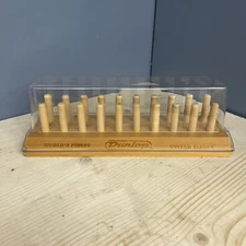 JIM DUNLOP WOODEN DISPLAY FOR 20 SLIDES ORIGINAL JIM DUNLOP USA, UNTRACEABLE