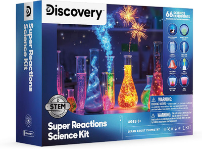 Discovery  Super Reactions Science Kit   66 Experiments STEM Lab for Kids| Inclu