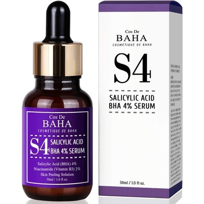 Cos De BAHA Salicylic Acid 4% Exfoliating Facial Serum 1 Fl Oz (Pack of 1) 