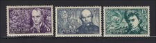 France Scott # 666-668 MNH-MLH Baudelaire, Verlaine & Rimbaud 1951