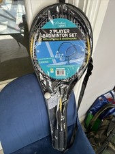 Image of 2 Player Badminton Set with Carry Bag and Shuttlecocks for Outdoor Sports NEW