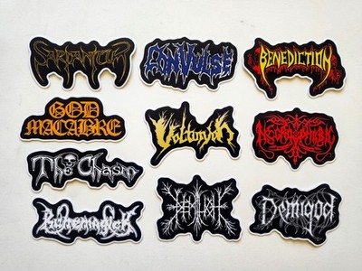 Death Metal Sticker Pack (10) Set 11 Benediction God Macabre Demi God Convulse