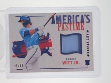 BOBBY WITT JR 2022 CHRONICLES AMERICAS PASTIME ROOKIE PATCH BLUE /99 Q0173