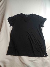 FIGS Super Soft Underscrub Womens Small Black Pima Cotton Short Sleeve Workwear