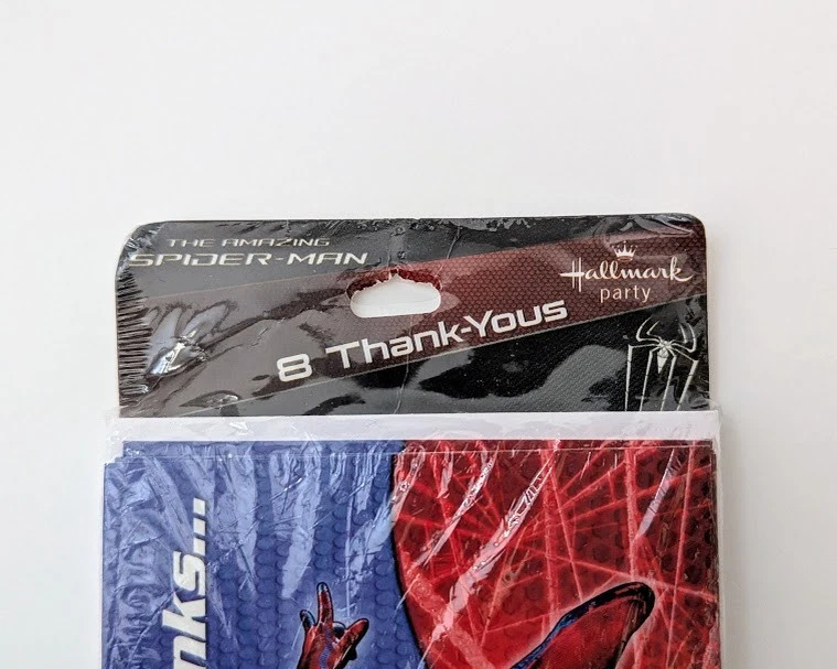 Lote de 2 paquetes de tarjetas de agradecimiento Hallmark The Amazing Spiderman Foto 2 de 4
