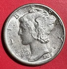 1938 US Mercury SILVER Dime "Philadelphia" Mint! Choice AU! Old US Coin!