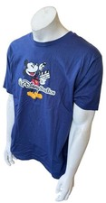 Disney Men's Walt Disney Studios Mickey Mouse Blue Short Sleeve Shirt Size Large