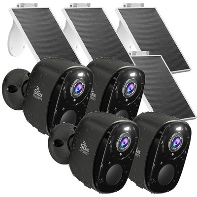 4PC 2K Security Camera Wireless Outdoor, Solar Camera for Home Security, Batt...