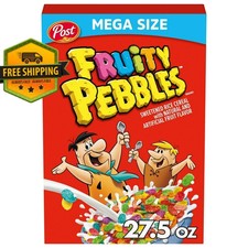 Post Fruity Pebbles Cereal Mega Size 27.5 oz ...
