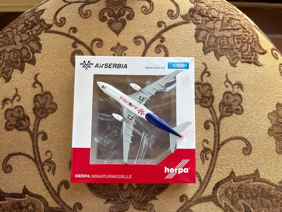 Air Serbia Herpa Airbus A330-200 1/500 Scale Model Plane | eBay