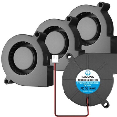 Lüfter 12 V Turbo Gebläseturbine Hydro-Lagerturbine 50 mm x 15 mm 4er Pack