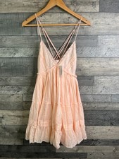 Kimchi Blue Urban Outfitters Mini Dress Size Medium Peach Pink Aria Babydoll