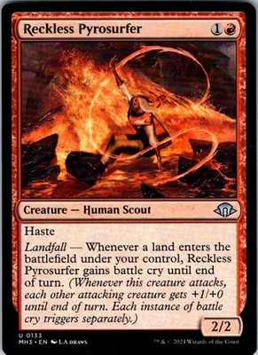 Reckless Pyrosurfer 133 Uncommon Modern Horizons 3 Magic: The Gathering LP