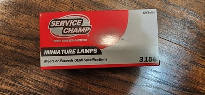 Service Champ Pack Of 10 3156 Clear Tail Light Bulbs 12v