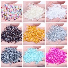 10,000 pcs Acrylic Tiny Half Pearl Flatback Round Bead 1.5mm Nail Art Tips