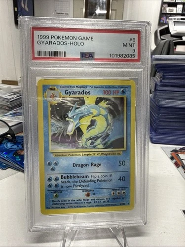 1999 POKEMON BASE SET UNLIMITED #6 GYARADOS-HOLO PSA 9