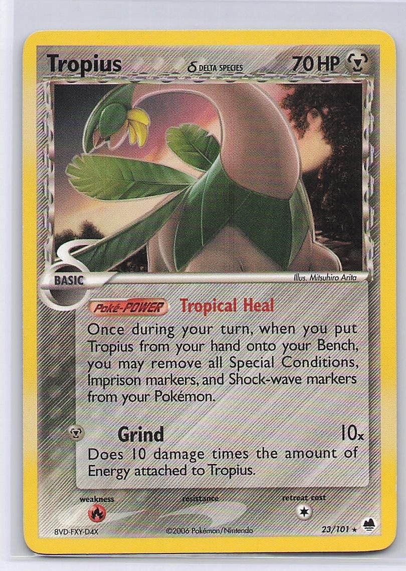 Tropius 23/101 Rare Dragon Frontiers Pokemon Heavily Played