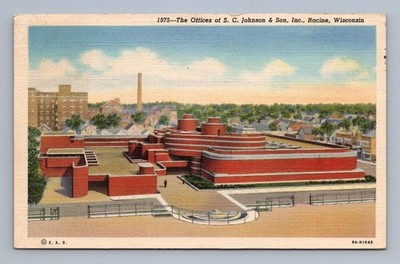 Vintage Wisconsin Postcard RACINE SC Johnson  Son Inc 1943