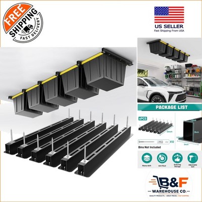 Heavy Duty Adjustable Garage Ceiling Rack - Maximize 5 Bin Storage System