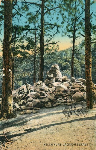 1909 Cartolina Helen Caccia JACKSON'S Grave Colorado Molle Colorado Co