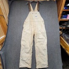 Vintage Big Smith Overalls Mens 39x29 Double Knee Work Pants Distressed Stains