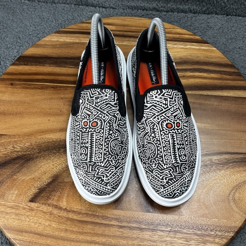 Scarpe slip on Cole Haan x Keith Haring W26123 retrò graffiti art taglia 7,5 donna - Foto 9 di 13