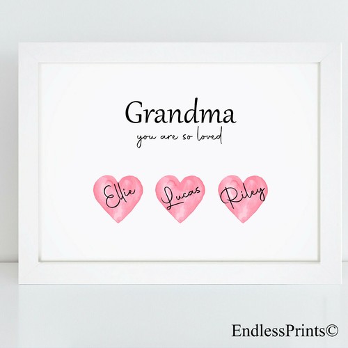 Personalised Print Mothers Day Gifts Best Mummy Special Mum Birthday Nanny Gift  - Picture 1 of 4