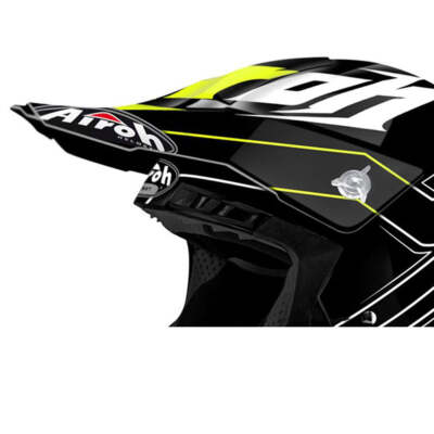 Airoh Off Road Peak For Switch Spacer Yellow Black Motorcycle