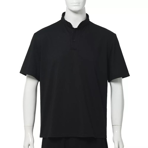 T-Shirt Herren Klerus Poloshirt Priester Vikar Pastor Tops mit Kleriker Tab Kragen - Bild 4 von 38