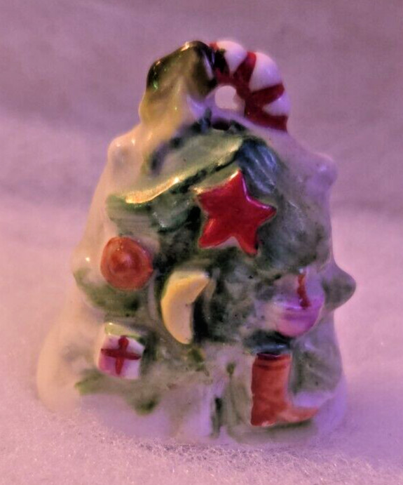 Vintage Christmas Tree Shaped Bell Ornament
