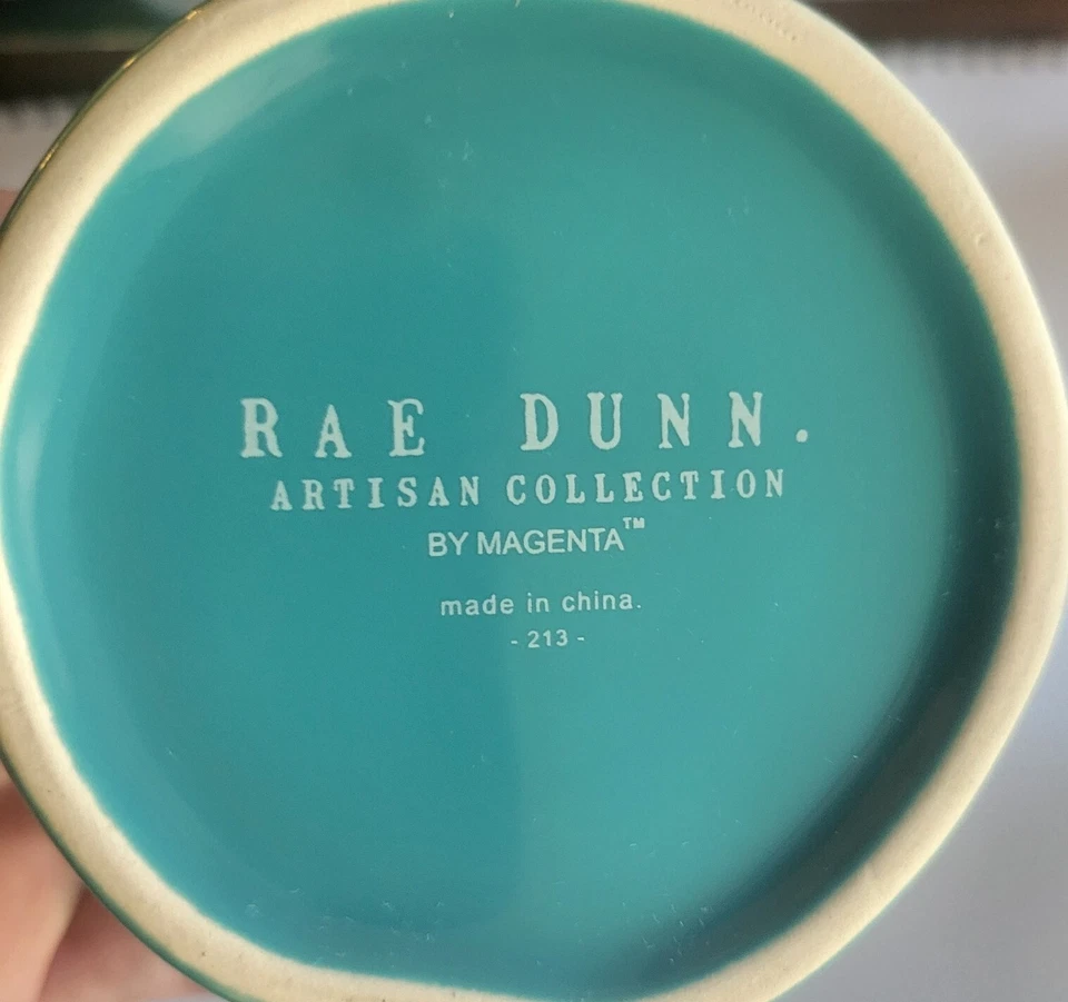 Rae Dunn “MIST” Plant Sprayer Teal-Blue-Green Ceramic Stoneware Pottery - Изображение 2 из 4