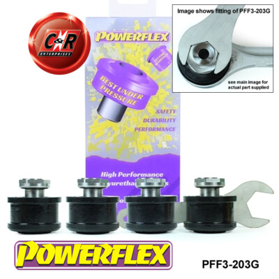 Powerflex Road PFF3-203G Vordere Querlenkerbuchsen Camber Adj Audi RS4 B7 05-08