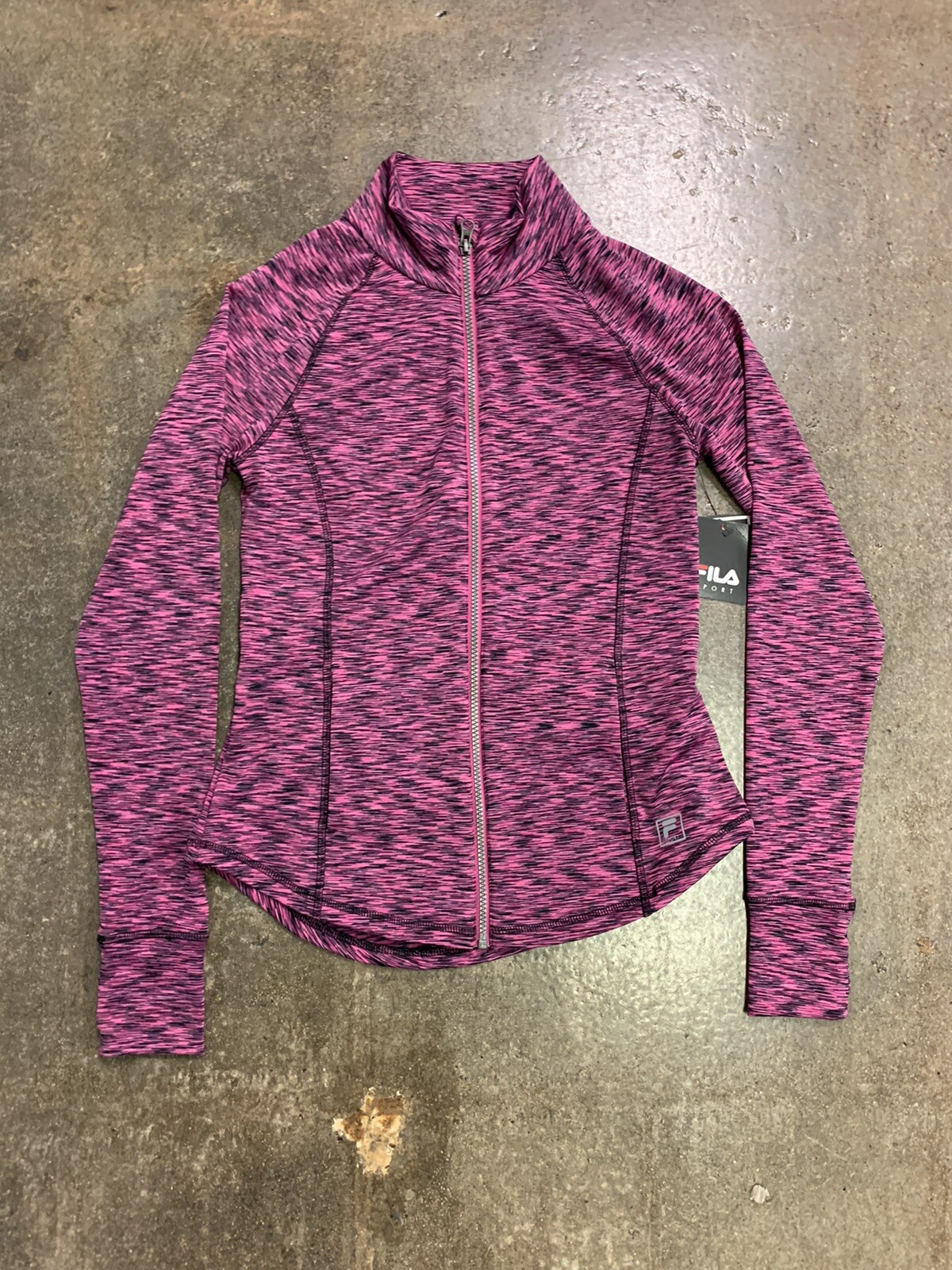 Giacca donna Fila Sport viola full zip atletica corsa allenamento taglia XS NUOVA*