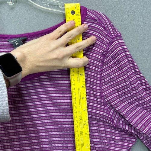 Eddie Bauer Shirt Womens Extra Large XL Striped Scoop Long Sleeve Casual Top - Picture 6 of 11