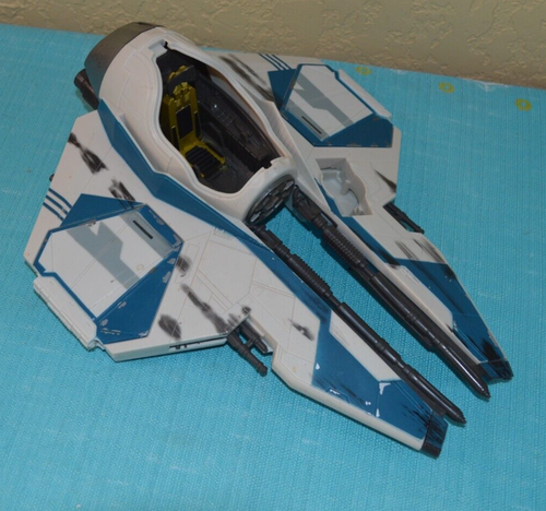 Hasbro 2004 Star Wars Clone Wars Obi-Wan Kenobi's Blue Starfighter unvollständig - Bild 1 von 14