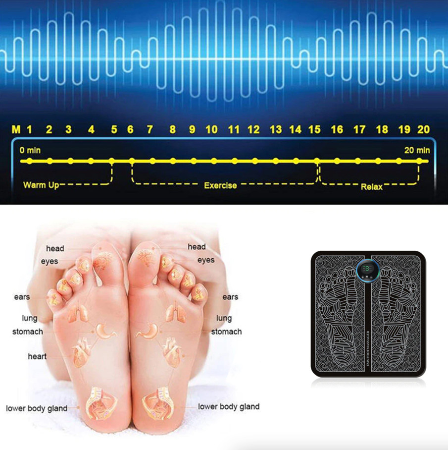 EMS Foot Massager Leg Reshaping Electric Deep Kneading Muscle Pain