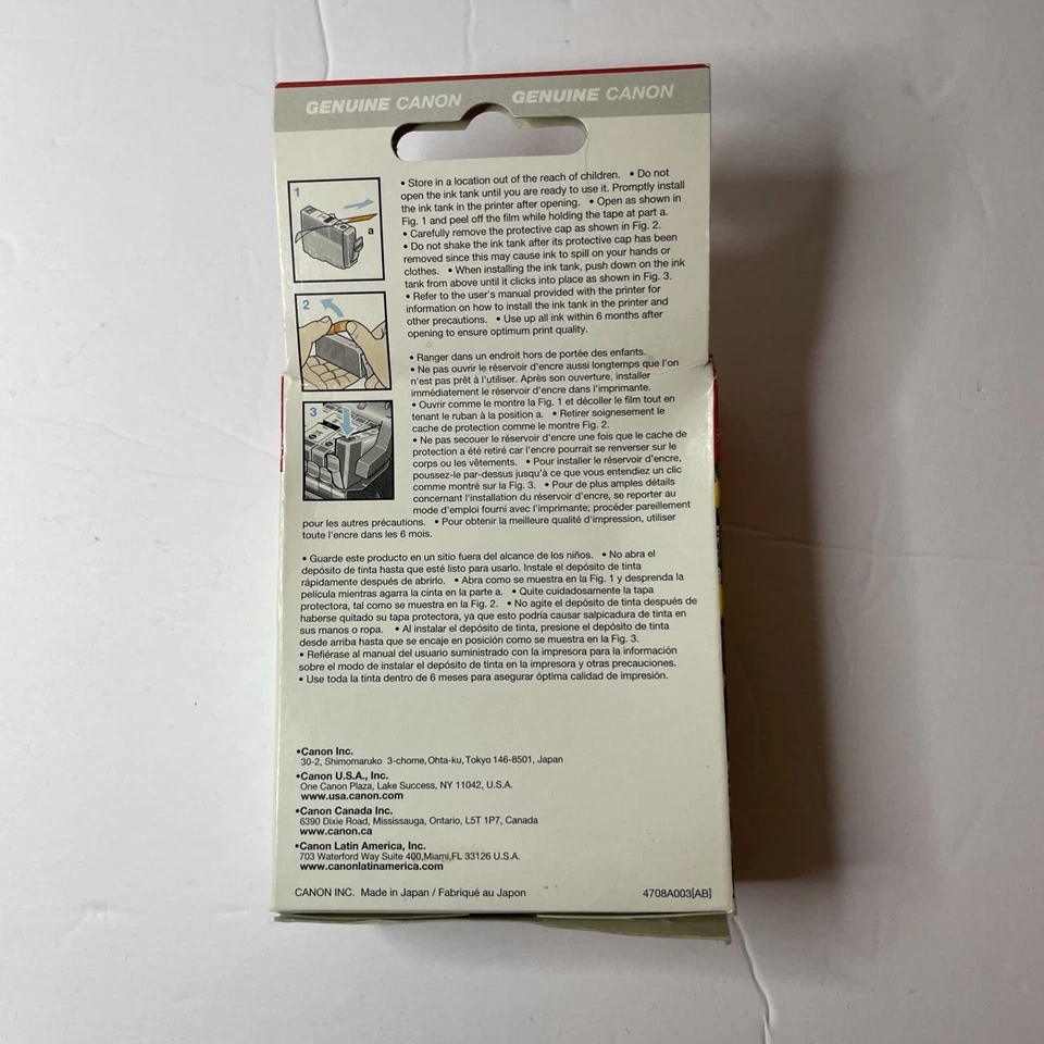 CANON PIXMA Genuine BCI-6Y Yellow Cartridge Ink, Sealed, New, Expired - Image 2 of 4