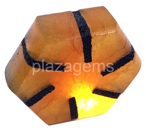 33.30 Ct Hexagon Natural Yellow Beryl Terapich Rough Dyed EGL Loose Gems 5JRJ - Picture 4 of 7