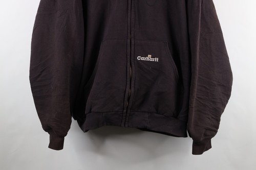 Vintage Carhartt Mens 2XL Faded Heavyweight Thermal Lined Full Zip Hoodie Jacket - Picture 3 of 16