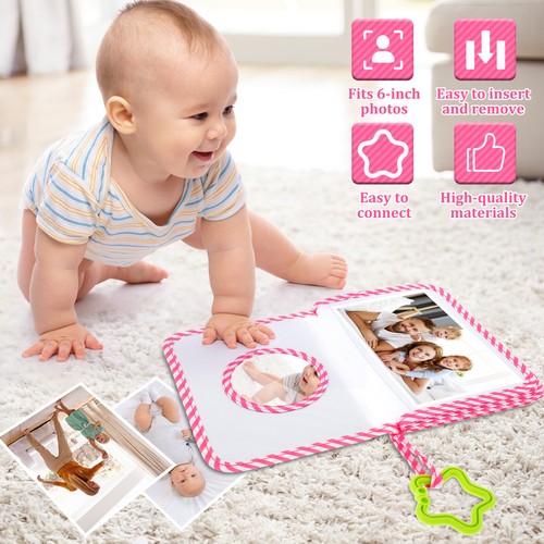 First Photo Album Safe First Year Memory Album Cute Soft Cloth Photo Book leVWz - Picture 9 of 22