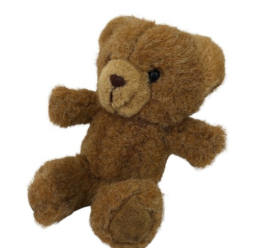 Tiny Teddy Bear Vintage Plush Woodland Brown Russ Soft N Suede Stuffed Animal - Picture 4 of 11