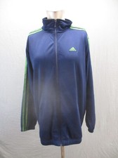 ADIDAS Size L Mens Full Zip Stand Collar Pocket Breathable Athletic Jacket 592