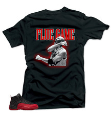 Shirt to Match Jordan Retro 12 XII Flu Game-The GAME Black Sneaker Tees