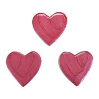 Holzherzen Deko Streudeko Pink GläNzend Mangoholz 4,5Cm 8 StüCk